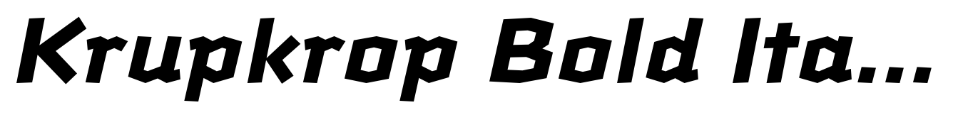 Krupkrop Bold Italic